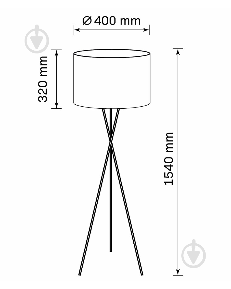 Торшер Goldlux 20 Вт E27 черный 325815 - фото 6