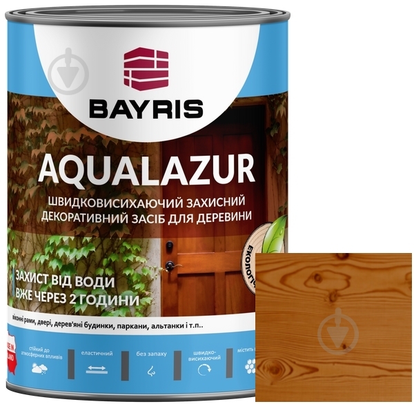 Лазур Bayris Aqualazur Тік мат 0,75 л - фото 1 Лазур Bayris Aqualazur Тік мат 0,75 л - фото 1