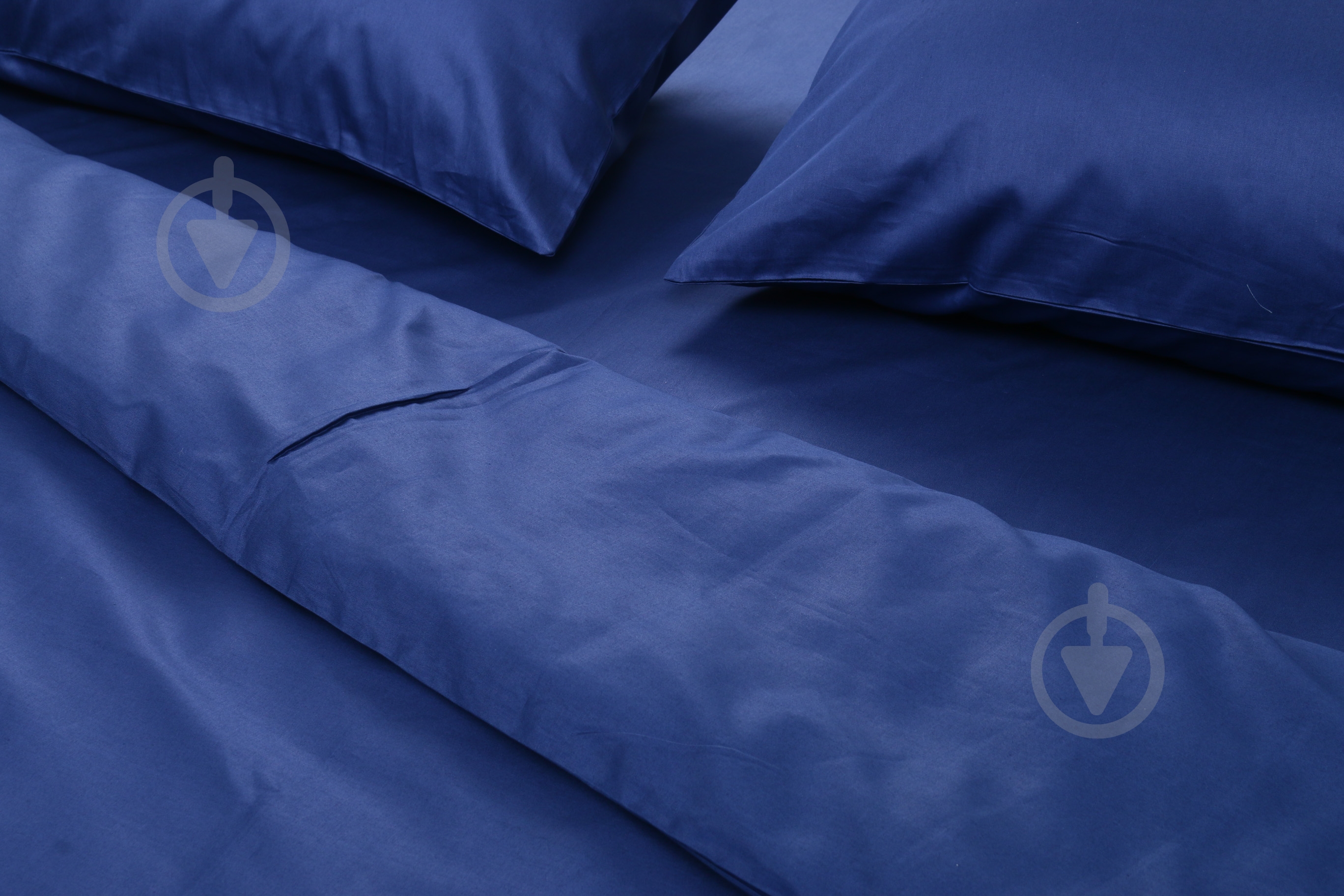 Комплект постельного белья Solid семейный синий La Nuit - фото 4