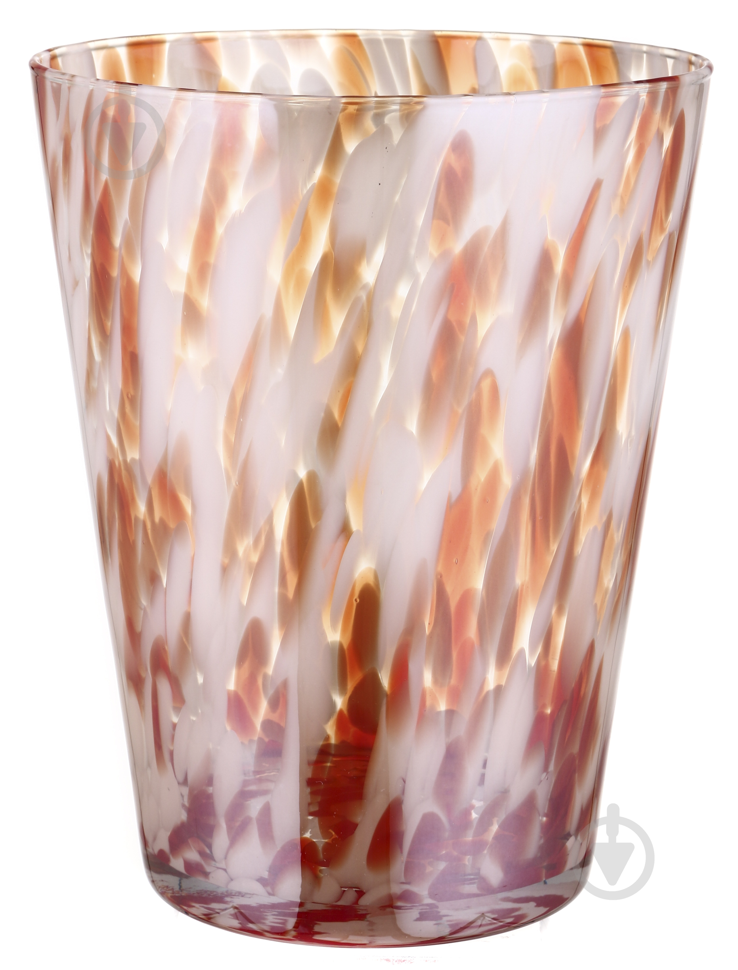 Ваза скляна Wrzesniak Glassworks Confetti опал 35 см червоний топаз - фото 1