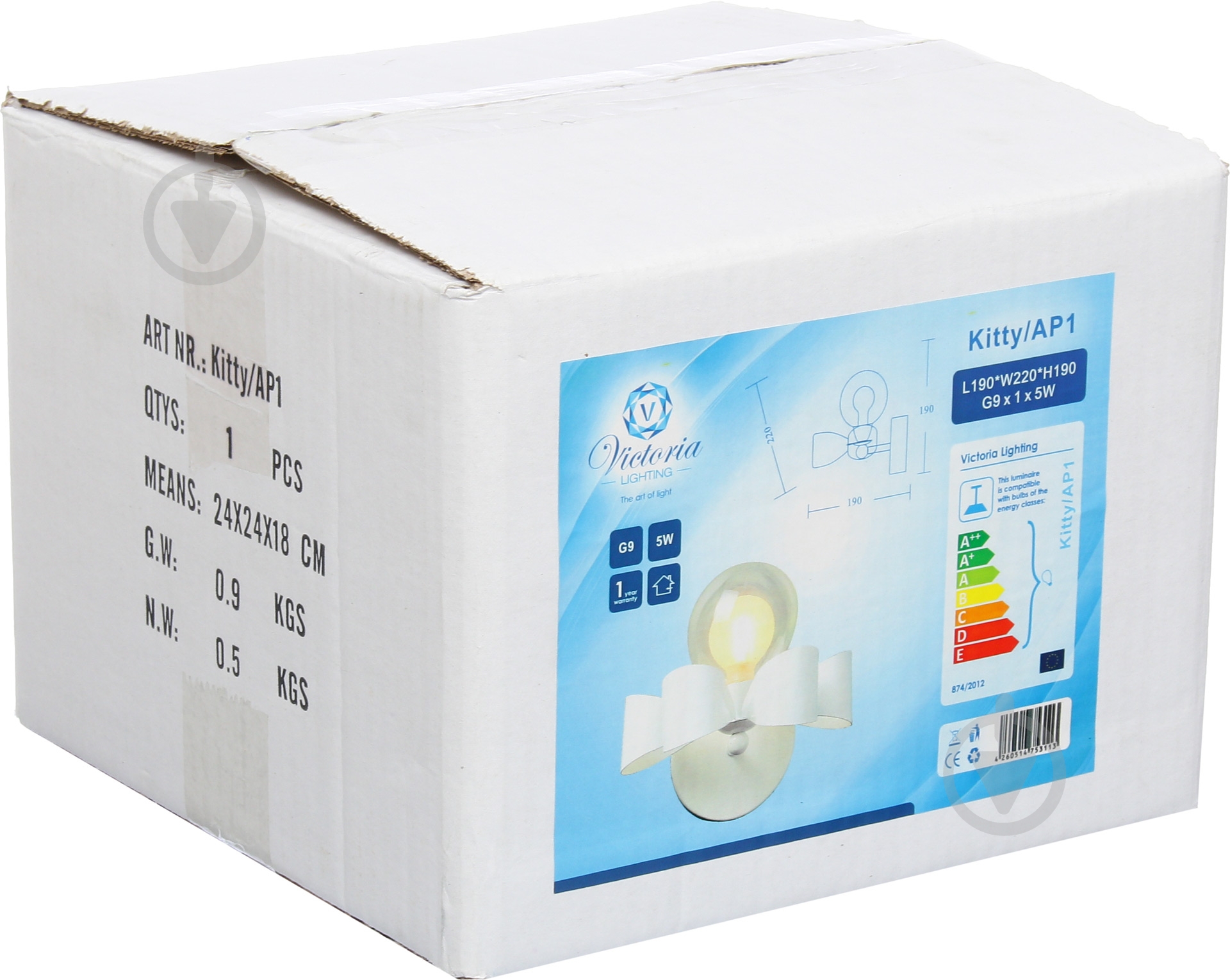 Бра Victoria Lighting LED 1x5 Вт G9 білий Kitty/AP1 - фото 2