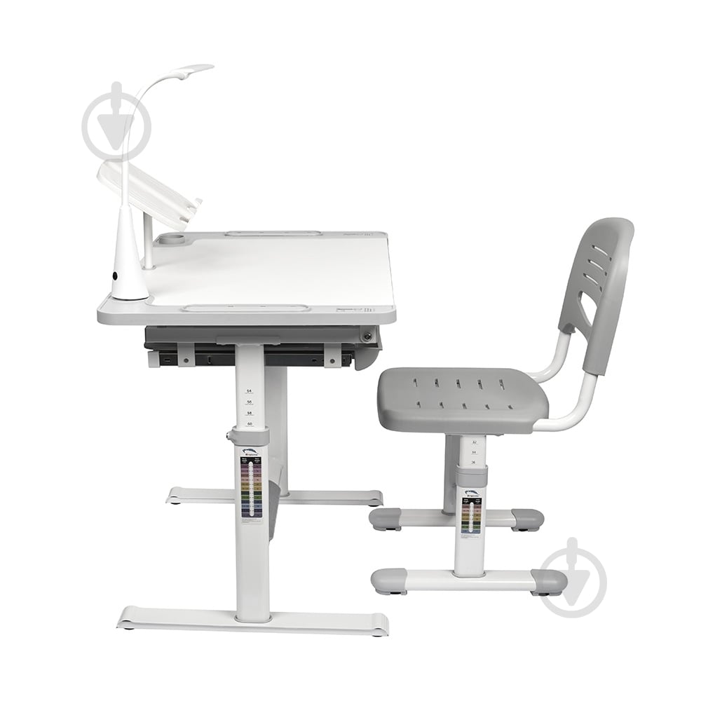 Комплект парта и стул-трансформеры FunDesk Littonia Grey - фото 10