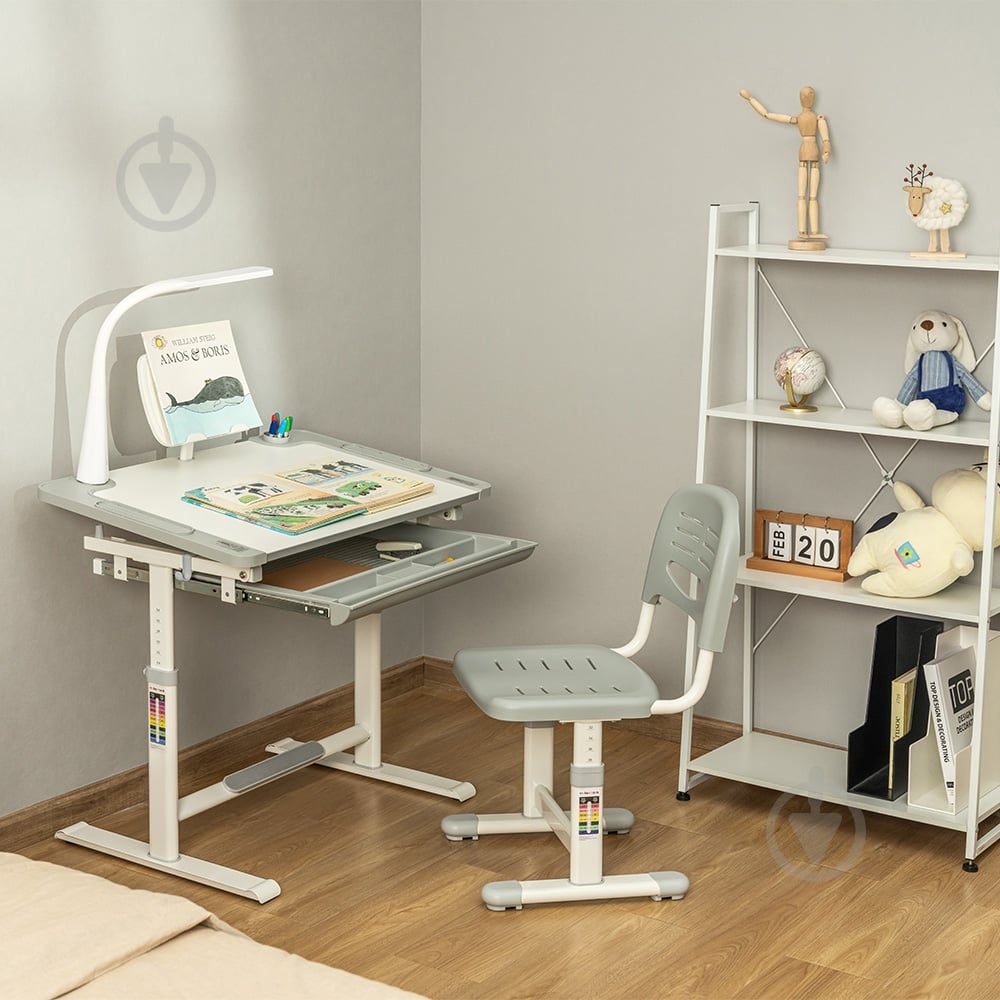 Комплект парта и стул-трансформеры FunDesk Littonia Grey - фото 8