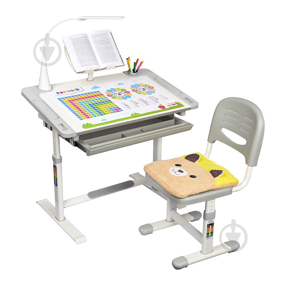 Комплект парта и стул-трансформеры FunDesk Littonia Grey - фото 7