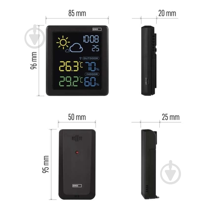 Метеостанція Emos бездротова цифрова E8647 - фото 2 Метеостанція Emos бездротова цифрова E8647 - фото 2