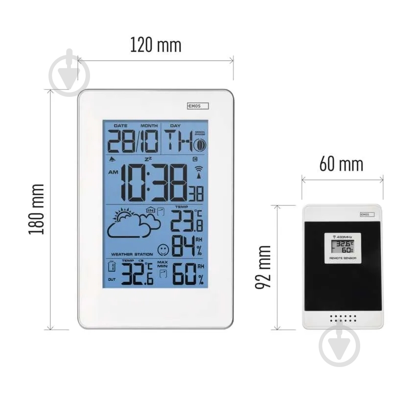 Метеостанція Emos бездротова цифрова E3003 - фото 2 Метеостанція Emos бездротова цифрова E3003 - фото 2
