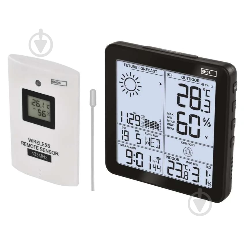 Метеостанция Emos беспроводная цифровая E5080 - фото 1 Метеостанция Emos беспроводная цифровая E5080 - фото 1
