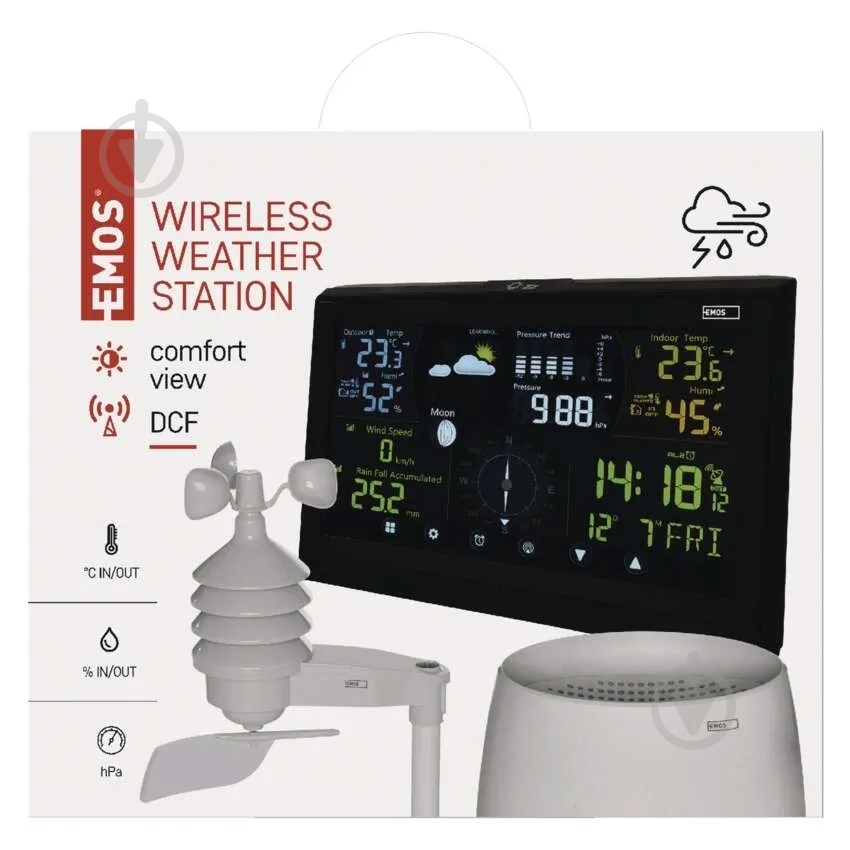 Метеостанція Emos бездротова цифрова E6016 - фото 12 Метеостанція Emos бездротова цифрова E6016 - фото 12