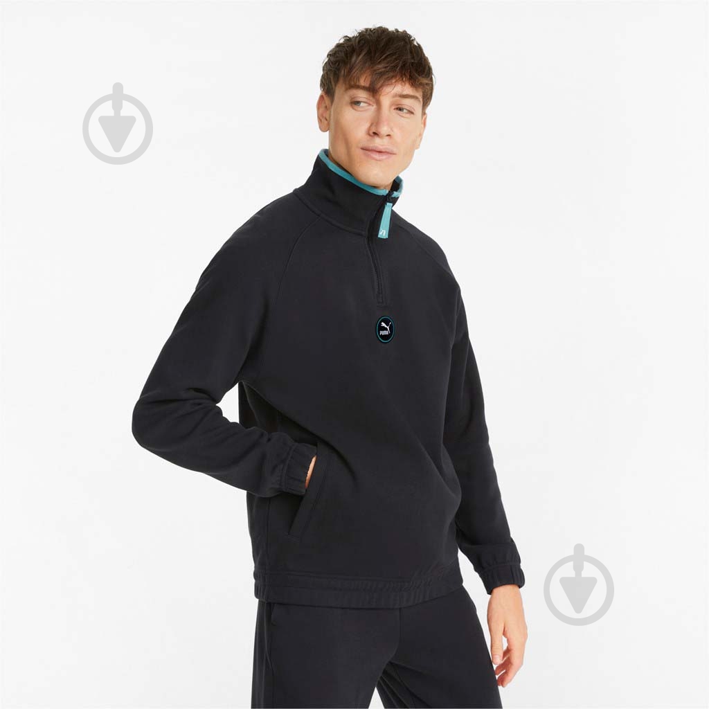 Джемпер Puma SWXP HALF-ZIP 53361901 р. S чорний - фото 1