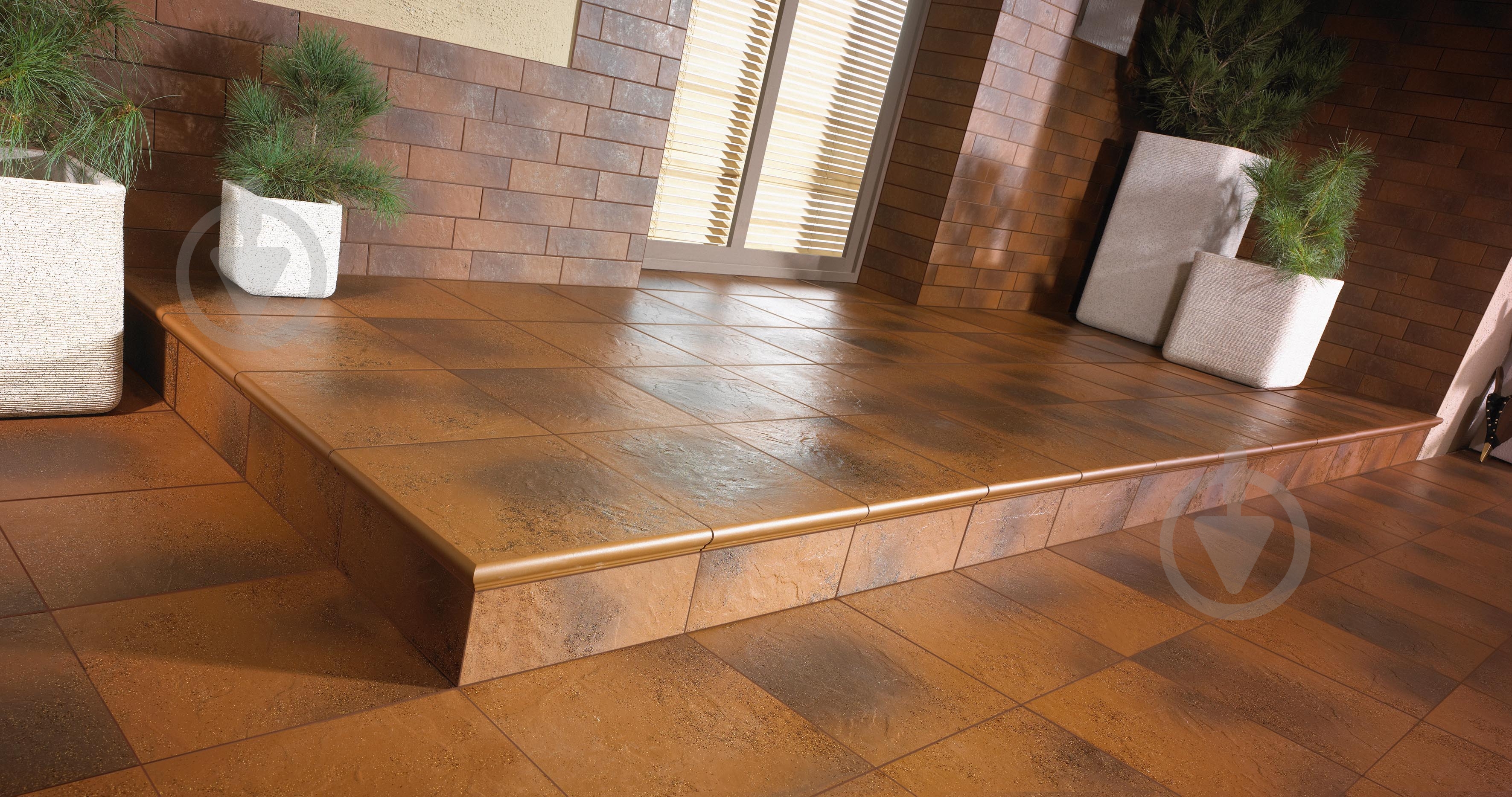 Клінкерна плитка Ceramika Paradyz Asti brown stopnica prosta 30x30 см (new 60127175 ) - фото 5