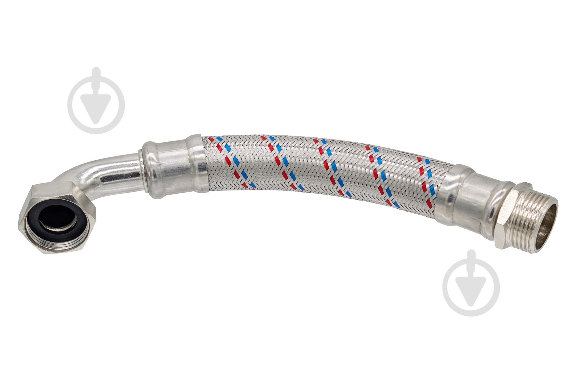 Шланг антивібраційний Water House в н/ж обплетенні WH 1" В-З кутовий 0.6 м - фото 1 Шланг антивібраційний Water House в н/ж обплетенні WH 1" В-З кутовий 0.6 м - фото 1