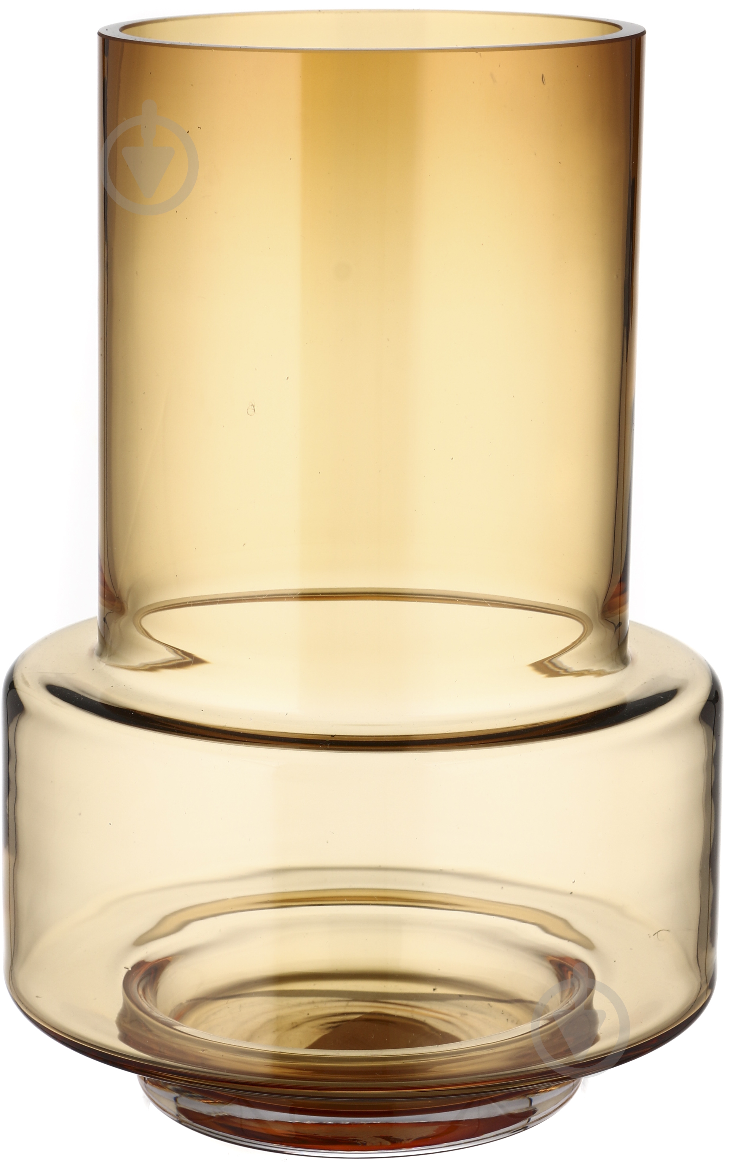 Ваза скляна Wrzesniak Glassworks Колба 15-3881A 25,5 см бурштиновий 15-3881A - фото 1