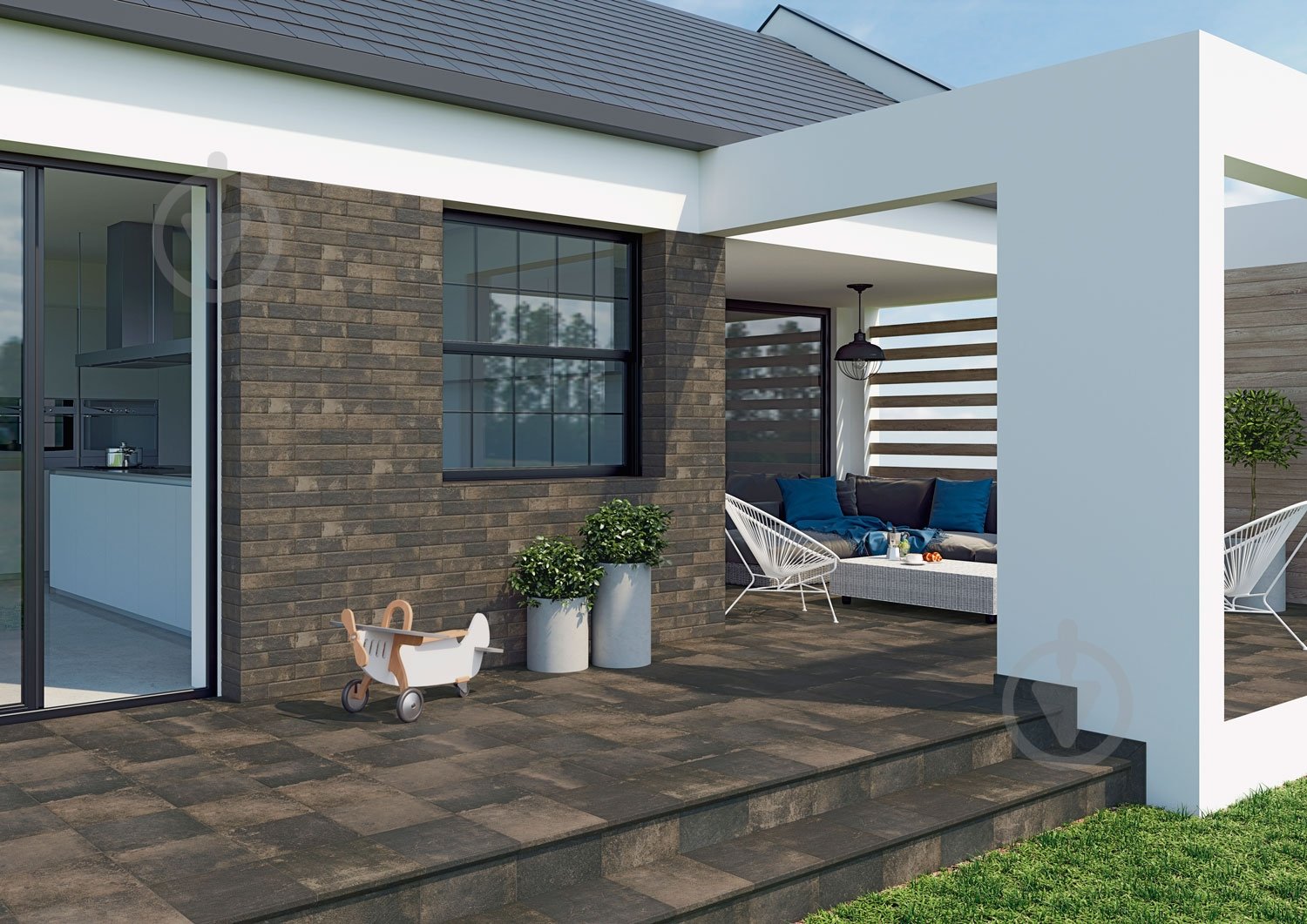 Клинкерная плитка Ceramika Paradyz Fondi rosso kapinos stopnica narozna 33x33 см - фото 4