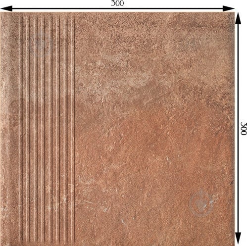 Клинкерная плитка Ceramika Paradyz Fondi rosso stopnica prosta см 30x30 - фото 6