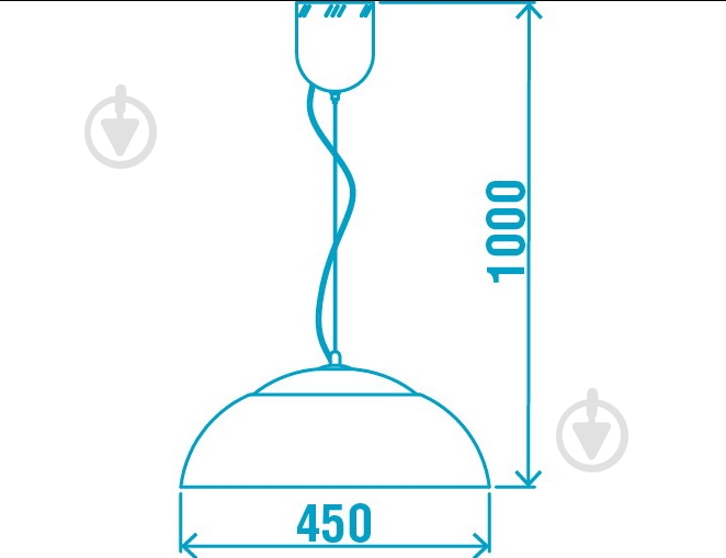 Подвес Victoria Lighting 36 Вт белый Azure/SP36 white - фото 4