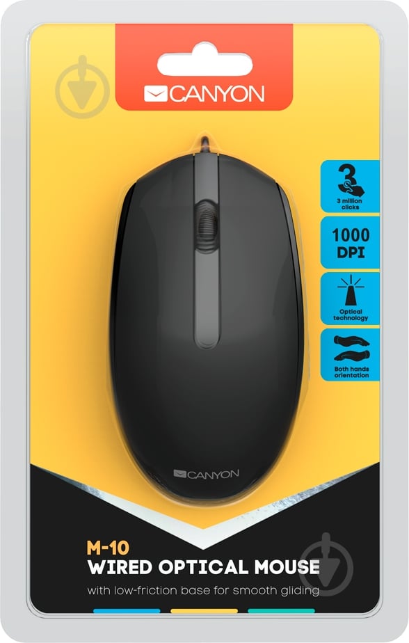 Мышка Canyon CNE-CMS10B Black - фото 6