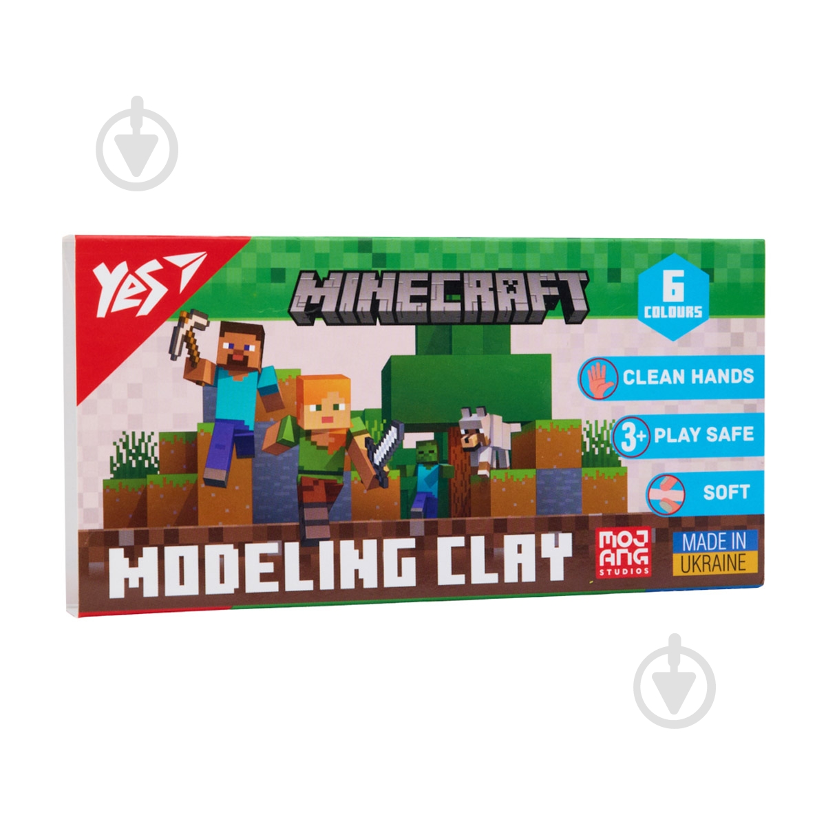 Пластилин 6 цветов 120 г Minecraft YES - фото 1 Пластилин 6 цветов 120 г Minecraft YES - фото 1