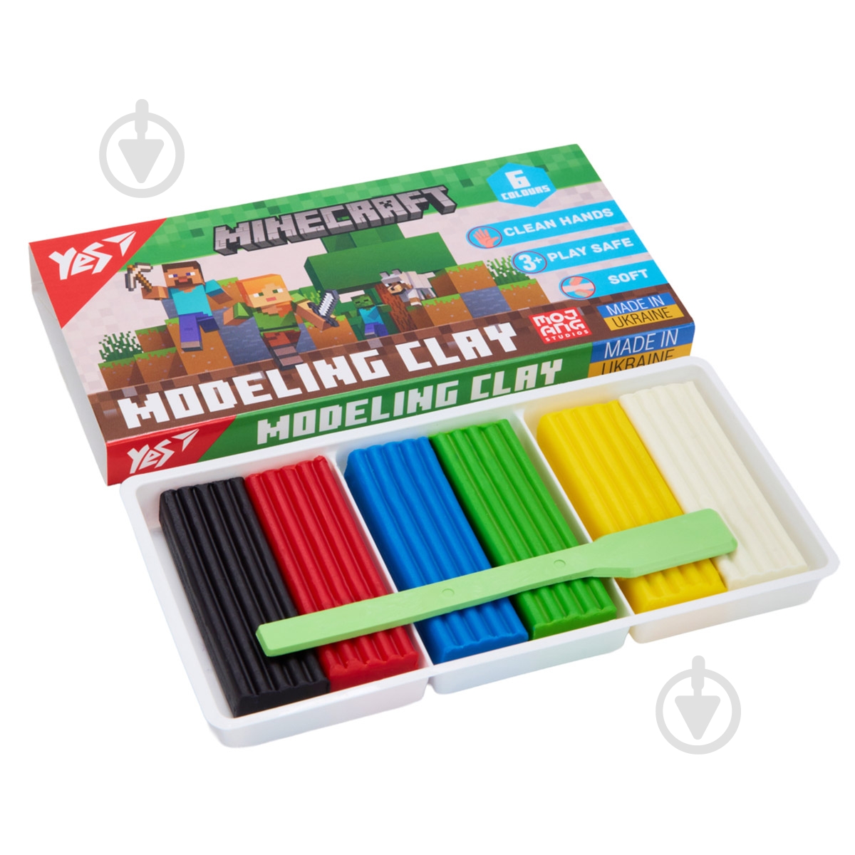 Пластилин 6 цветов 120 г Minecraft YES - фото 2 Пластилин 6 цветов 120 г Minecraft YES - фото 2