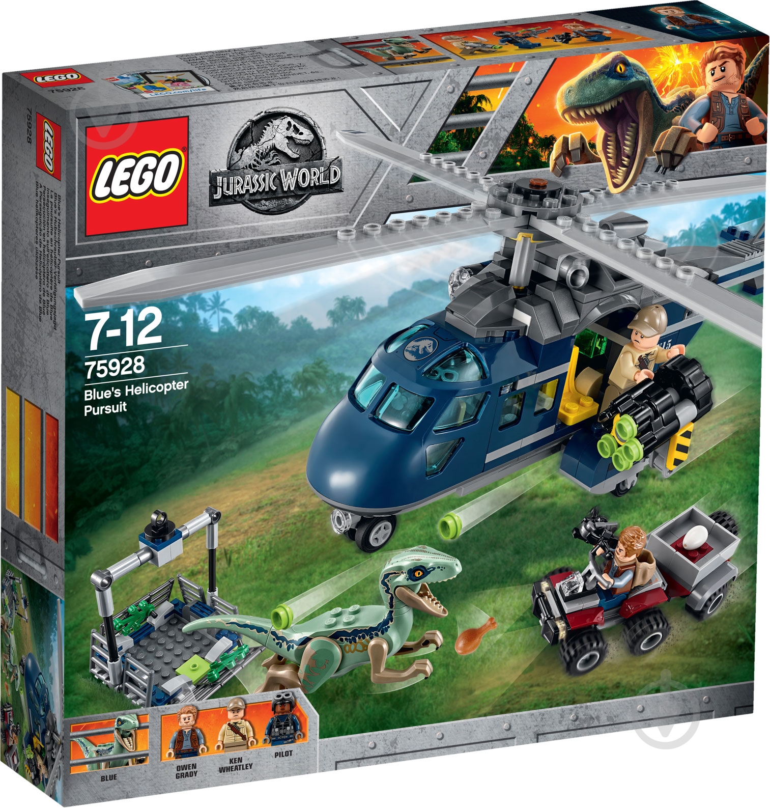 Конструктор LEGO Jurassic World Погоня за Блу на вертольоті 75928 - фото 1