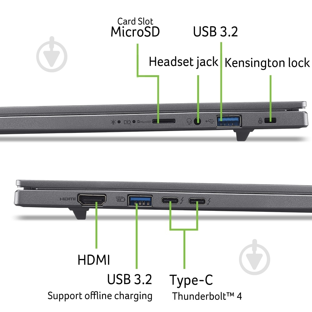 Ноутбук Acer Aspire 16 A16-52M 16" (NX.JS7EU.003) steel gray - фото 2