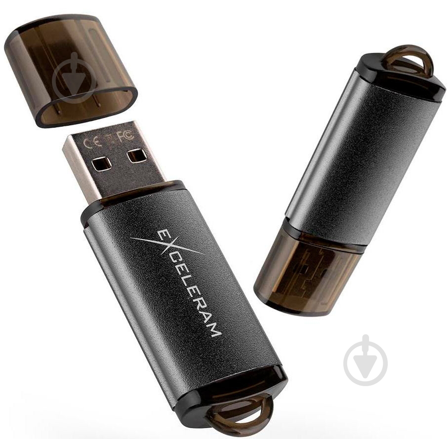 Флеш-память USB Exceleram A3 Series 64 ГБ USB 2.0 black (EXA3U2B64) - фото 1