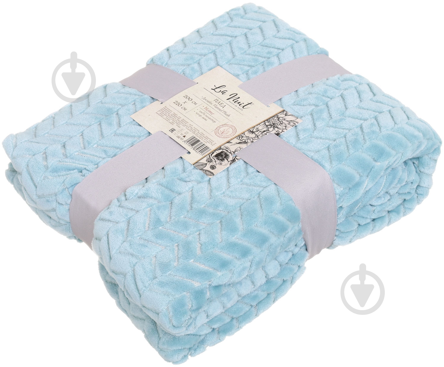 Плед flannel plush 200x220 см аква La Nuit - фото 3