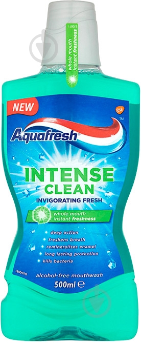 Ополаскиватель для полости рта Aquafresh Intense Clean 500 мл - фото 1 Ополаскиватель для полости рта Aquafresh Intense Clean 500 мл - фото 1