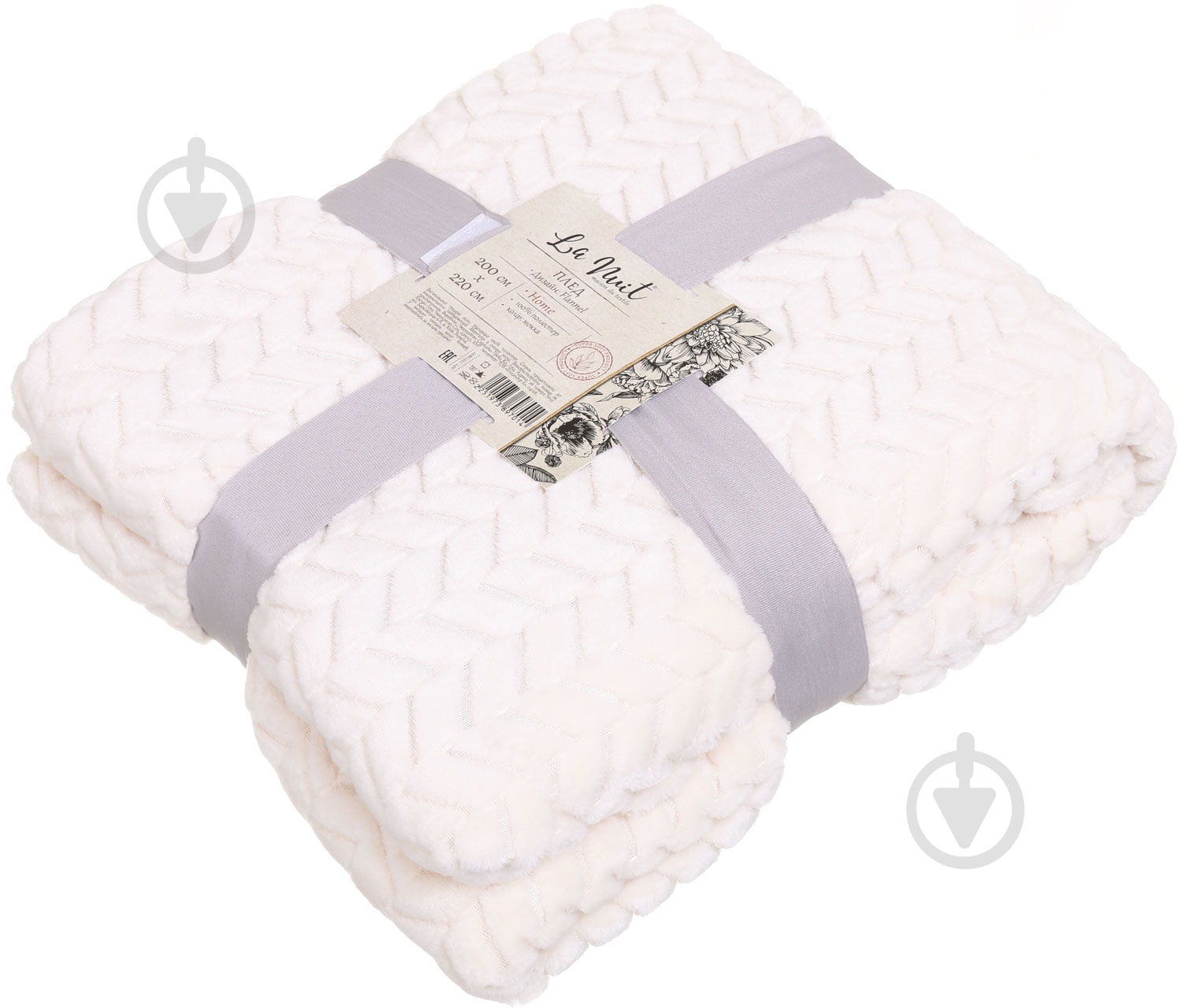Плед flannel plush 200x220 см мокко La Nuit - фото 3 Плед flannel plush 200x220 см мокко La Nuit - фото 3