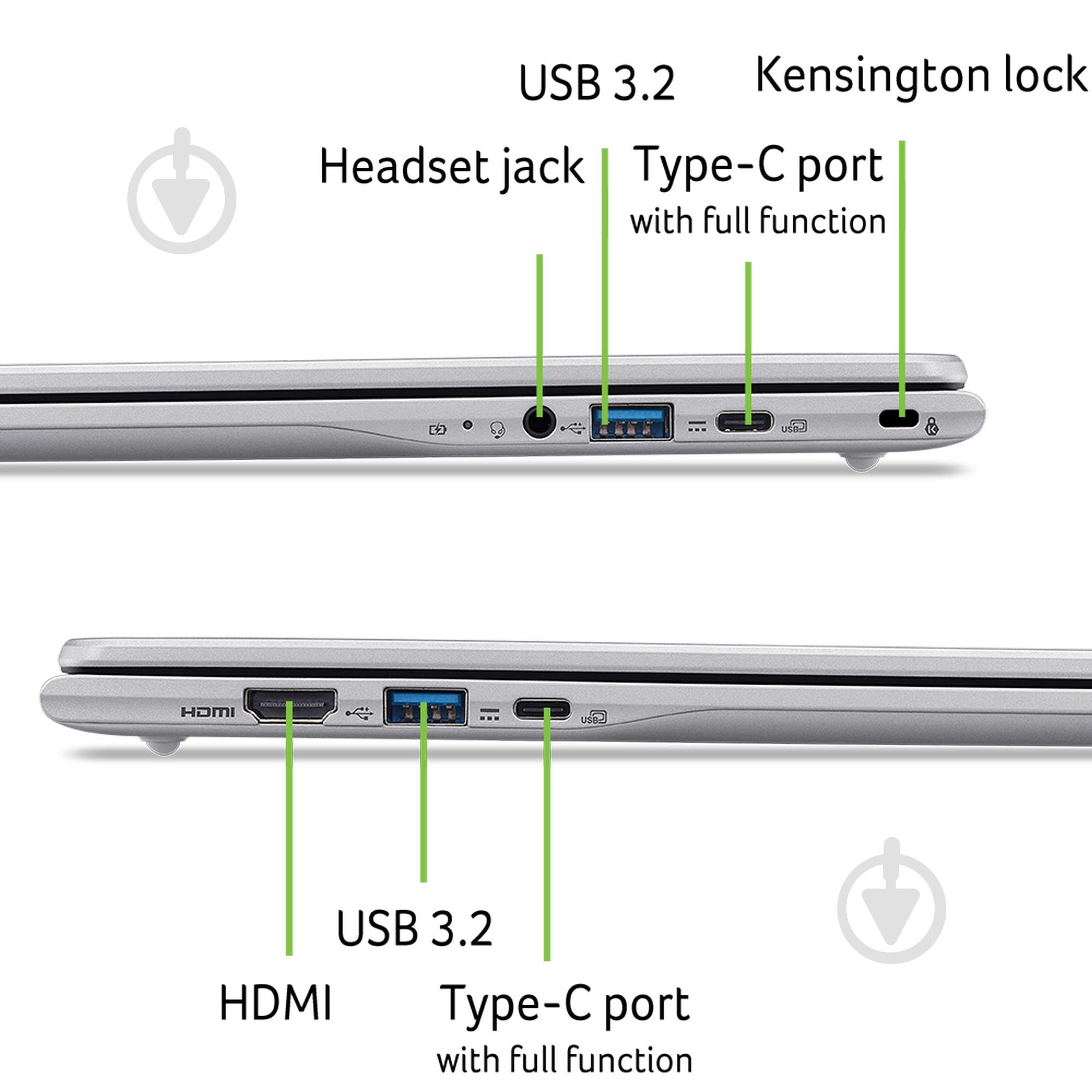 Ноутбук Acer Chromebook 315 CB315-6H 15,6" (NX.JGJEU.004) sparkly silver - фото 2 Ноутбук Acer Chromebook 315 CB315-6H 15,6" (NX.JGJEU.004) sparkly silver - фото 2