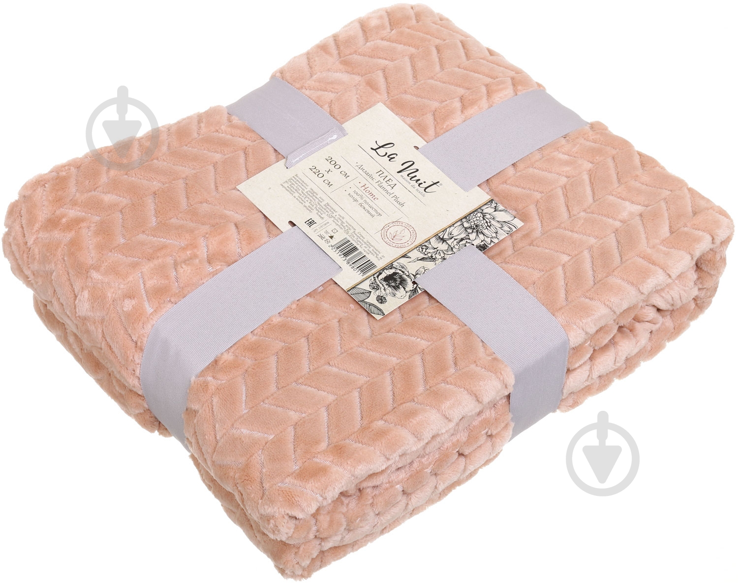 Плед flannel plush 200x220 см бежевый La Nuit - фото 3