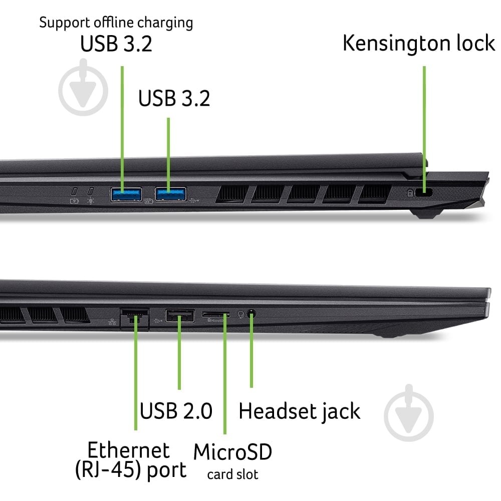 Ноутбук Acer Nitro 18 AN18-61 18" (NH.QYDEU.002) obsidian black - фото 2 Ноутбук Acer Nitro 18 AN18-61 18" (NH.QYDEU.002) obsidian black - фото 2
