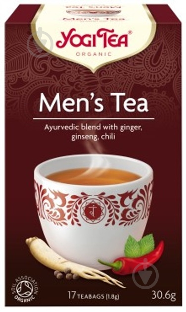 Чай травяной YOGI TEA с пряностями Для мужчин 17 шт. 1,8 г (28891) - фото 1
