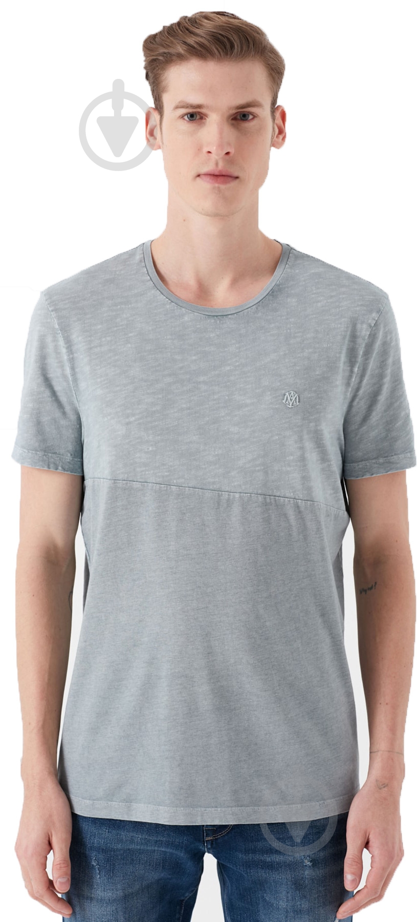 Футболка Mavi PIECE DETAIL TEE 065930-30833 р.M серый - фото 1