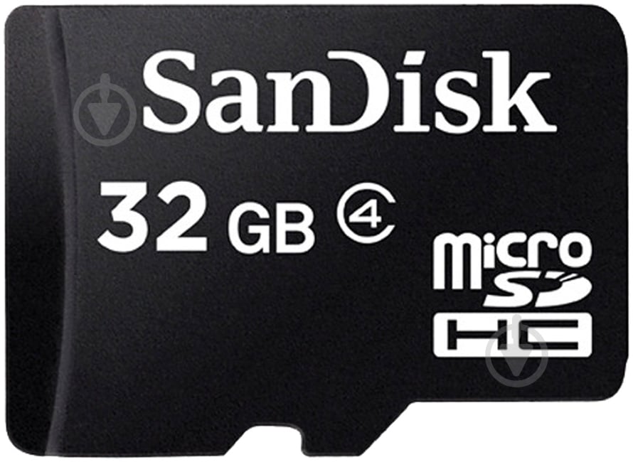 Карта памяти SanDisk microSDHC 32GB + SD adapter Class 4 (SDSDQM-032G-B35A) - фото 1 Карта памяти SanDisk microSDHC 32GB + SD adapter Class 4 (SDSDQM-032G-B35A) - фото 1