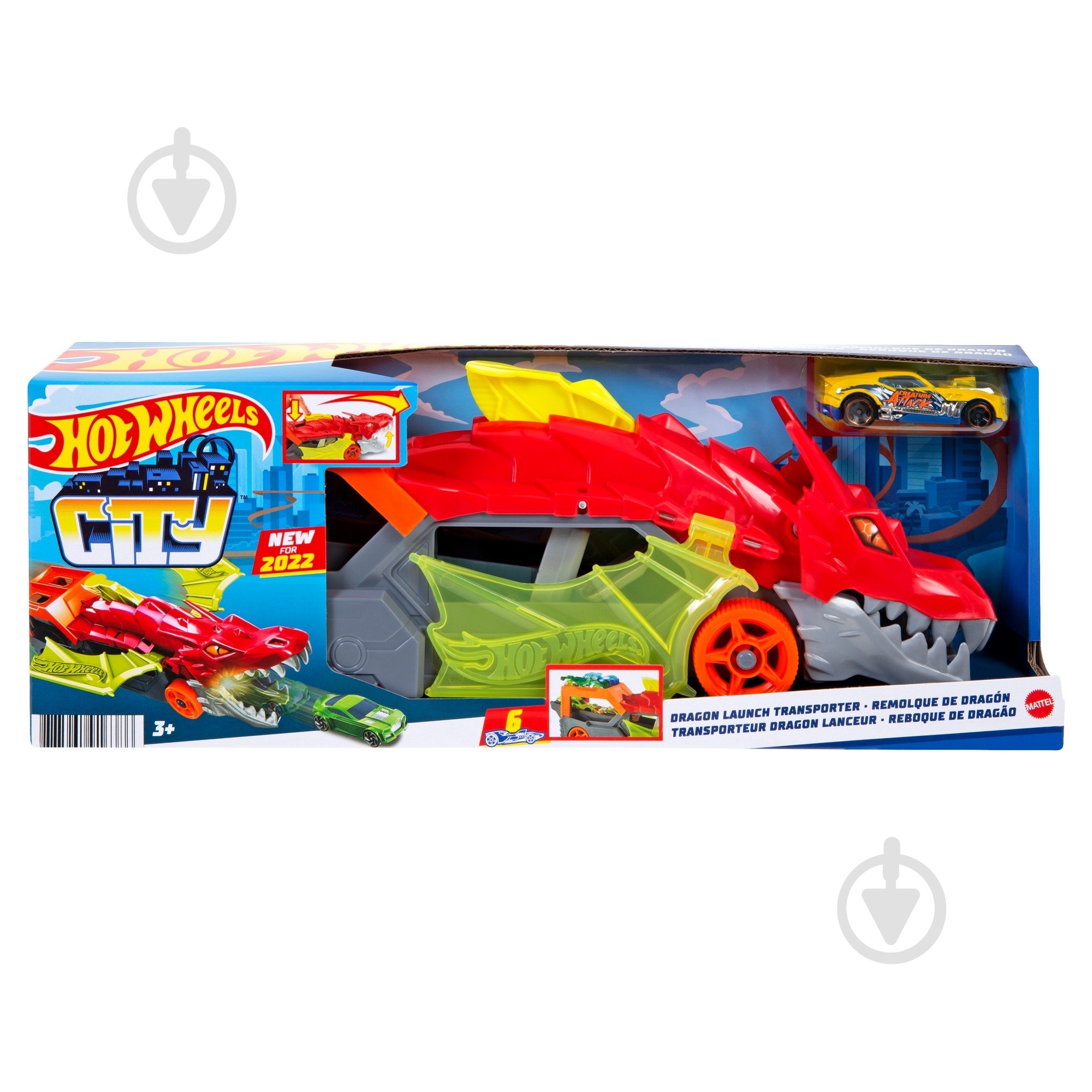 Вантажівка-транспортер Hot Wheels Паща дракона GTK42 - фото 4