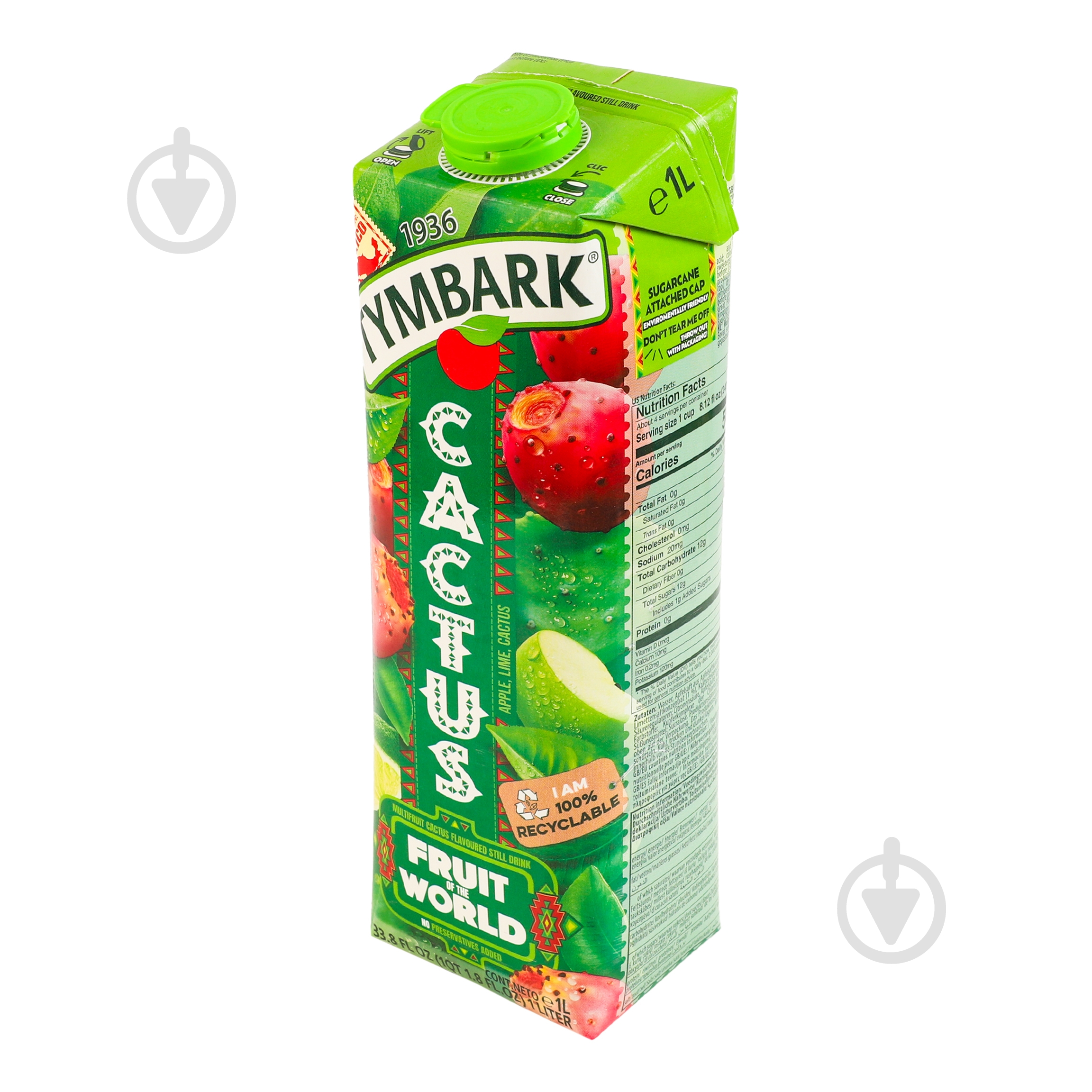 Сік Tymbark кактус-лайм-яблуко 1 л - фото 3