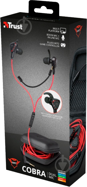 Наушники Trust GXT 408 Cobra Multiplatform black/red (23029) - фото 6
