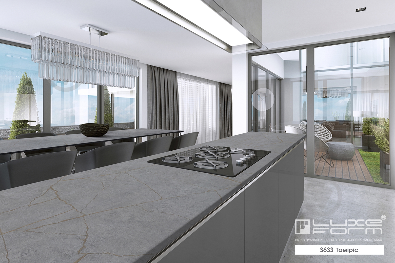 Столешница LuxeForm S633 4200x900x38 мм томирис - фото 3 Столешница LuxeForm S633 4200x900x38 мм томирис - фото 3