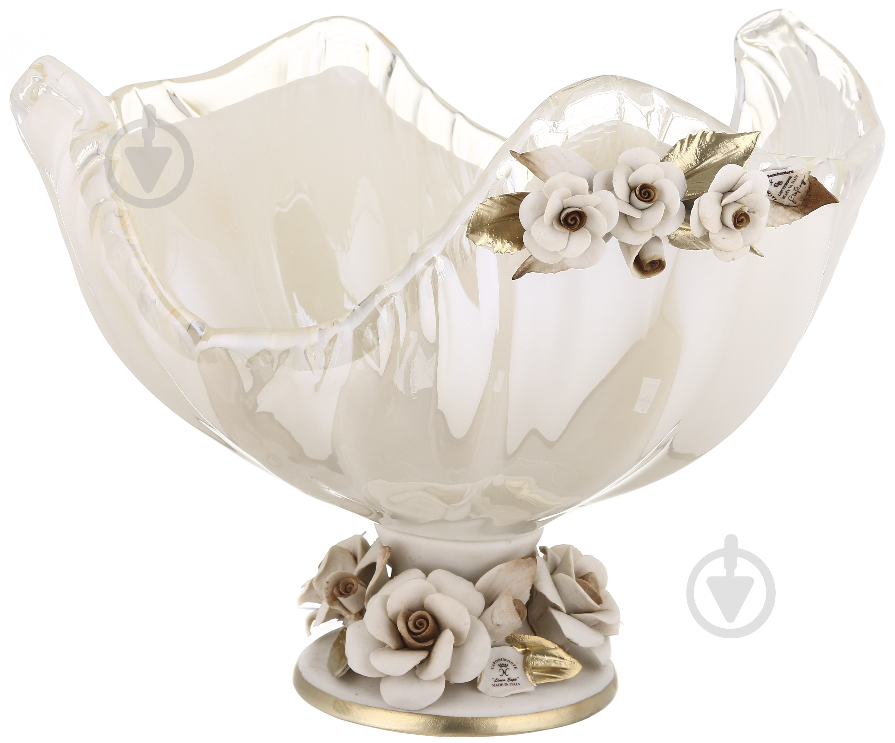Фруктовница White cristal Nabil Ivory 41х25х30 см - фото 1