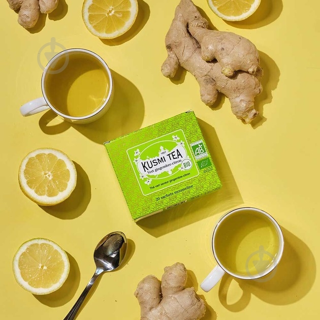 Чай зеленый Kusmi tea Ginger-Lemon органический 20 шт. 2 г (Q0789) - фото 3