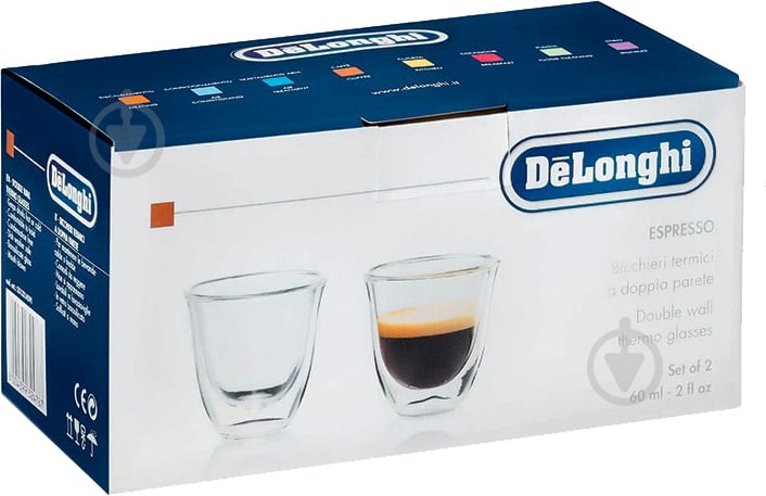 Набір склянок для еспресо Delonghi 60 мл 2 шт. - фото 2