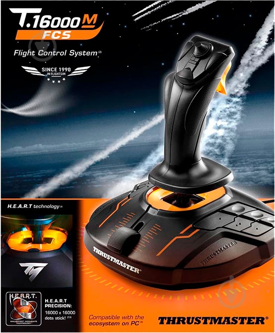 Джойстик Thrustmaster T.16000M FCS PC Black/Orange (2960773) - фото 6
