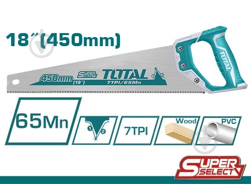 Пила по дереву 450 мм TOTAL® THT55450 THT55450 - фото 3