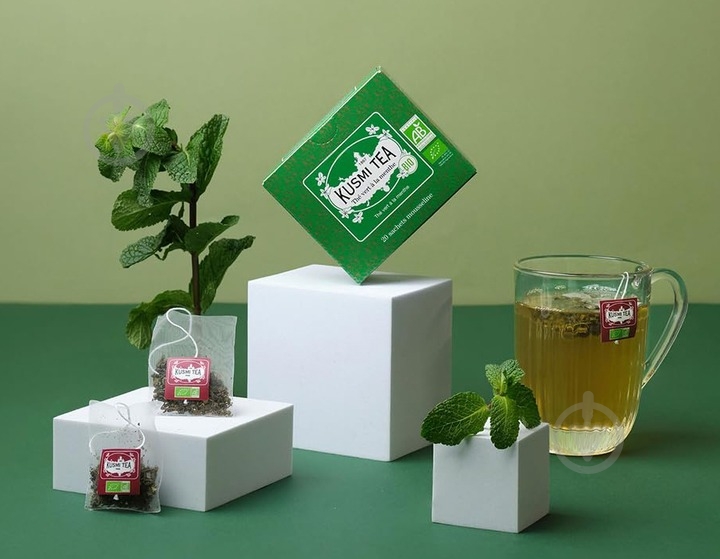Чай зеленый Kusmi tea Spearmint органический 20 шт. 2 г (Q0790) - фото 3
