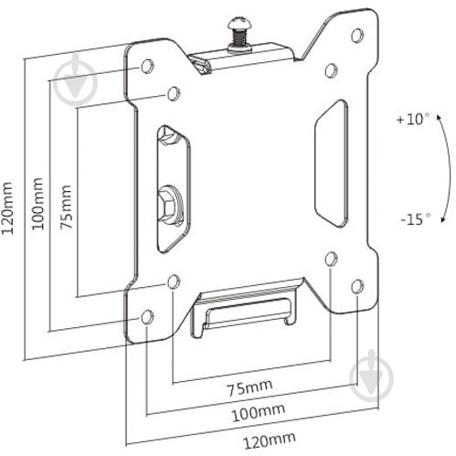 Крепление для телевизора Brateck LCD-203T наклонные 13"-27" черный - фото 6