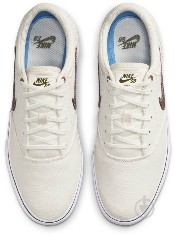 Кроссовки женские демисезонные Nike SB CHRON 2 CNVS PRM DM3513-100 р.42,5 белые - фото 7