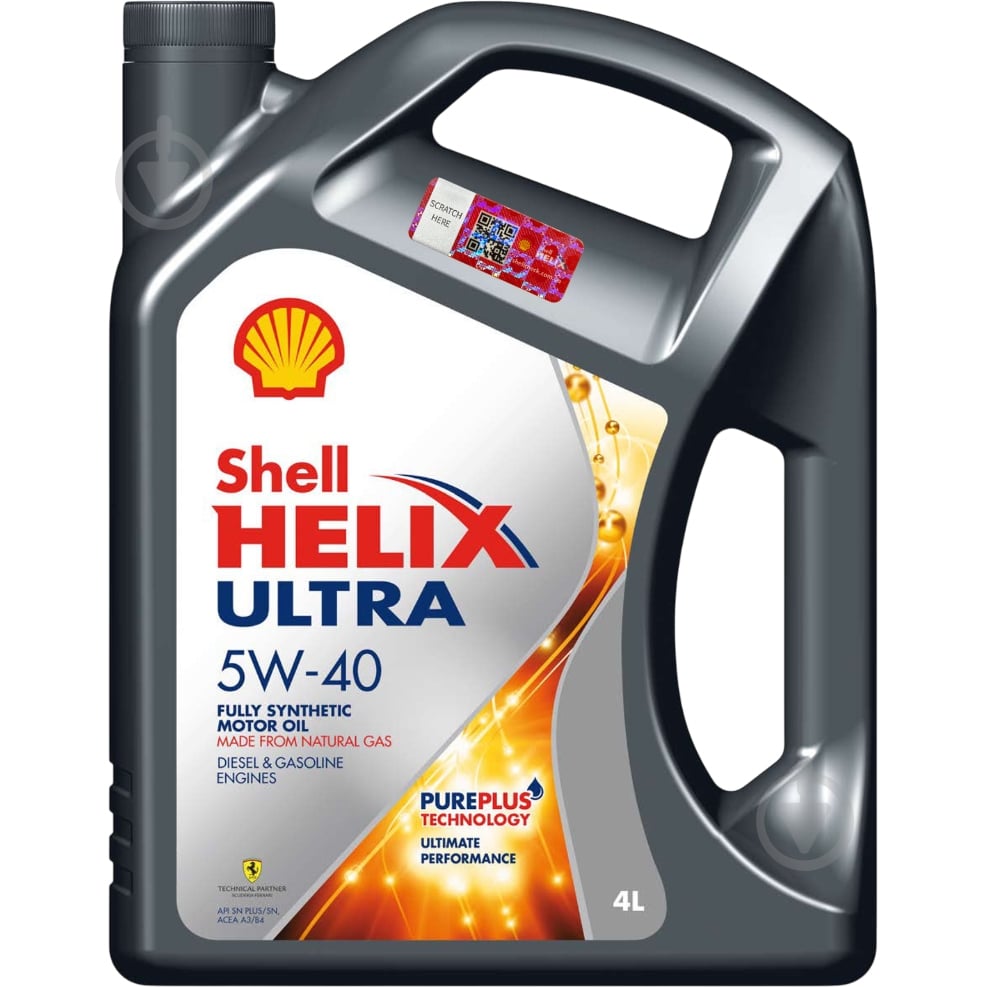 Моторное масло синтетическое SHELL Helix Ultra 5W-40 4 л (ТОВ-У000005) - фото 1