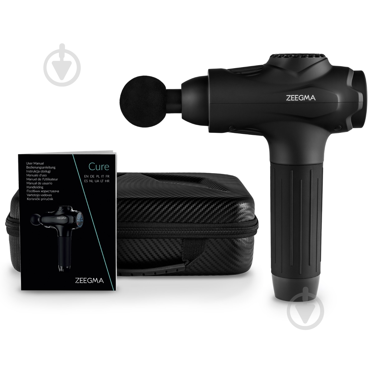 Перкуссионный ручной массажер Zeegma CURE BLACK - фото 1 Перкуссионный ручной массажер Zeegma CURE BLACK - фото 1