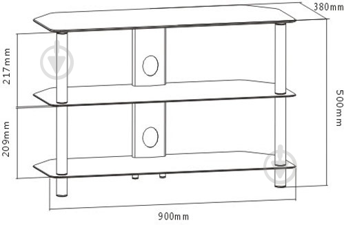 Подставка для ТВ iTech K108B черный - фото 2