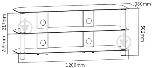 Подставка для ТВ iTech K1109B черный - фото 2